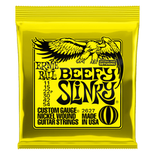 Load image into Gallery viewer, Ernie Ball 2627 Beefy Slinky nickel wound electric guitar strings 11-54 gauge in yellow packaging