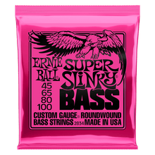 Load image into Gallery viewer, ERNIE BALL 2834 SUPER SLINKY NICKEL WOUND ELECTRIC BASS STRINGS - 45-100 GAUGE-(6636878790850)