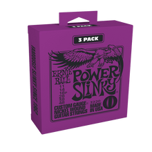 Load image into Gallery viewer, ERNIE BALL 3220 POWER SLINKY NICKEL WOUND ELECTRIC GUITAR STRINGS 3 PACK - 11-48 GAUGE-(6632656863426)