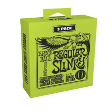 Load image into Gallery viewer, ERNIE BALL 3221 REGULAR SLINKY NICKEL WOUND ELECTRIC GUITAR STRINGS 3 PACK - 10-46 GAUGE-(6632649720002)