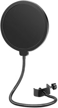 Load image into Gallery viewer, Microphone Pop Filter with Goose Neck & Clamp