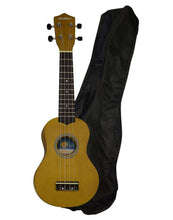 Load image into Gallery viewer, Hula Beach USA colorful soprano basswood ukulele with rosewood fingerboard and black nylon gig bag