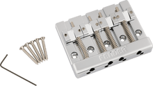 Charger l'image dans la galerie, Fender® HiMass™ 4-String Bass Bridge Assembly With Brass Saddles
