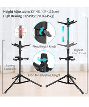Load image into Gallery viewer, GUITTO Triple Guitar Stand Floor Stand Universal for Acoustic Electric Guitars Bass Banjos Folding Multi Guitar Stands GGS-06T
