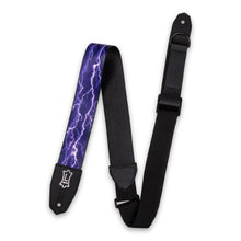 Load image into Gallery viewer, Levy's MPRH-18 Right Height Polyester Guitar Strap - Lightning Motif
