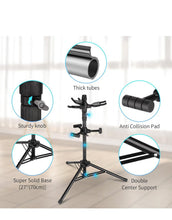 Load image into Gallery viewer, GUITTO Triple Guitar Stand Floor Stand Universal for Acoustic Electric Guitars Bass Banjos Folding Multi Guitar Stands GGS-06T
