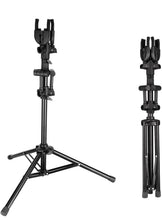 Load image into Gallery viewer, GUITTO Triple Guitar Stand Floor Stand Universal for Acoustic Electric Guitars Bass Banjos Folding Multi Guitar Stands GGS-06T
