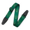 Load image into Gallery viewer, Levy’s 2-Inch Wide Polyester Guitar Strap with Green &amp; Mustard Scanned Skull Motif - MPD2-113
