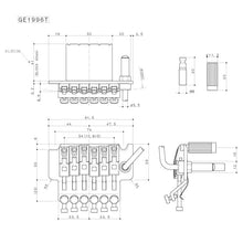 Charger l'image dans la galerie, Gotoh GE1996T Floyd Rose Locking Tremolo (choose Finish and Block Size)
