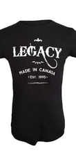 Load image into Gallery viewer, Black Art &amp; Lutherie Legacy T-shirt made in Canada
