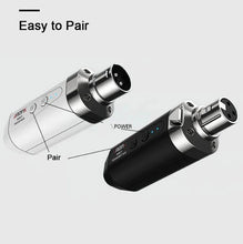 Load image into Gallery viewer, AROMA ARC1 5.8GHZ WIRELESS MICROPHONE SYSTEM RECHARGEABLE TRANSMITTER RECEIVER 4 CHANNELS AUDIO MIC TRANSMITTER RECEIVER
