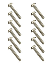 Load image into Gallery viewer, Fender American Vintage Stratocaster Saddle Intonation Screws MA RD HR 4 - 40x5/8 (12) - Nickel
