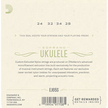 Load image into Gallery viewer, D'Addario EJ65S Pro-Arte Custom Extruded Concert Ukulele Strings
