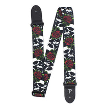 Charger l'image dans la galerie, 2” SKULLS &amp; ROSES POLYESTER GUITAR STRAP
