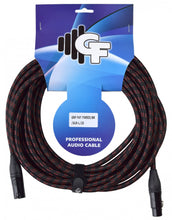 Load image into Gallery viewer, GF BLACK &amp; RED TWEED MICROPHONE XLR X XLR CABLE - Various Feet
