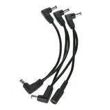 Load image into Gallery viewer, JOYO CM-24 5-ways daisy chain cable for DC 9V guitar effects power supply with brass nickel plated plugs and black PVC casing
