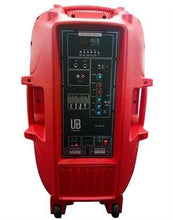 Load image into Gallery viewer, 15" Portable Bluetooth DJ Speaker with Stand - BLUE or Red
