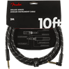 Load image into Gallery viewer, FENDER DELUXE SERIES, STRAIGHT/ANGLE, 10 FOOT BLACK AND WHITE TWEED INSTRUMENT CABLE
