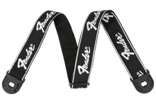 Charger l'image dans la galerie, Fender Quick Grip Locking End Strap, 2'' - Black with White Running Logo
