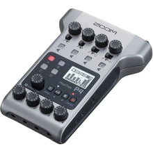 Load image into Gallery viewer, ZOOM PodTrak P4 portable 4-channel podcasting recorder with XLR inputs and headphone outputs
