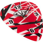 Charger l'image dans la galerie, EVH® PICK SHAPE CLOCK, RED/WHITE/BLACK STRIPES
