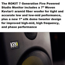 Load image into Gallery viewer, KRK RP7-G5 Rokit Generation 5 Active Studio Monitors - 7" (NEW!) with Protective Speaker Grilles
