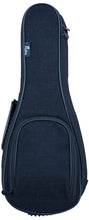 Load image into Gallery viewer, Smooth 25mm padded gig bag for tenor ukulele with adjustable straps and accessory pocket in black
