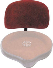 Load image into Gallery viewer, ROC-N-SOC drum throne backrest add-on kit in red and tan colors
