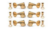 Charger l'image dans la galerie, Gotoh 6 String Machine Head Tuners 1:21 Antique Gold
