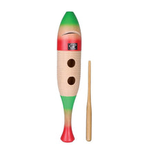 Load image into Gallery viewer, Wood Guiro: Large Size Fish Shape with Wood Stick
