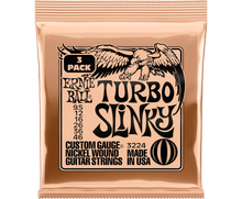 Load image into Gallery viewer, ERNIE BALL 2224 TURBO SLINKY NICKEL WOUND ELECTRIC GUITAR STRINGS 9.5 - 46 GAUGE
