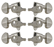 Load image into Gallery viewer, Grover 102-18N nickel guitar machine heads with 18:1 gear ratio, 3+3 closed gear tuners
