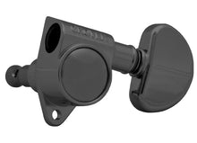 Load image into Gallery viewer, Grover 102BN Original Rotomatics with Round Button - Guitar Machine Heads, 3 + 3 - Black Nickel
