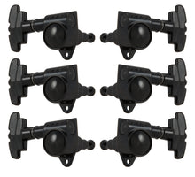 Load image into Gallery viewer, Grover 109BC Super Rotomatics with 3-Step Button - Guitar Machine Heads, 3 + 3 - Black Chrome
