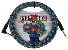 Load image into Gallery viewer, Pig Hog 10FT Instrument Cable - 1/4 Male Straight to 1/4 Male Right Angle
