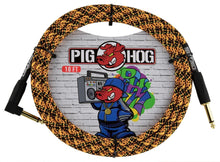 Load image into Gallery viewer, Pig Hog 10FT Instrument Cable - 1/4 Male Straight to 1/4 Male Right Angle
