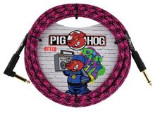 Load image into Gallery viewer, Pig Hog 10FT Instrument Cable - 1/4 Male Straight to 1/4 Male Right Angle
