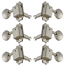 Load image into Gallery viewer, Grover 133N Deluxe guitar machine heads set of six nickel vintage style closed gear tuners
