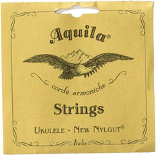 Load image into Gallery viewer, AQUILA 15U Tenor Nylgut Wound Low G-Strings ukulele strings set with polymer Nylgut material and wound fourth, made in Italy
