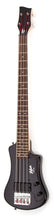 Load image into Gallery viewer, Hofner HOF-HCT-SHB- BK-O Shorty Electric Travel Bass Guitar - Black - with Gig Bag

