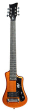 Load image into Gallery viewer, Hofner HOF-HCT-SH-MO-O Shorty Electric Travel Guitar - Metallic Orange - with Gig Bag
