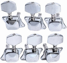 Load image into Gallery viewer, 3 Left 3 Right Semi closed Guitar String Tuning Pegs Tuners Machine Heads Set for Electric/Acoustic Guitar, Chrome
