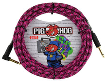 Load image into Gallery viewer, Pig Hog 20FT Right Angle Instrument Cable – Shielded Durable Guitar/Instrument Lead
