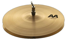 Charger l'image dans la galerie, SABIAN 21402 14 inch AA Medium Hi Hat Cymbals in natural finish with logo and mounting hardware
