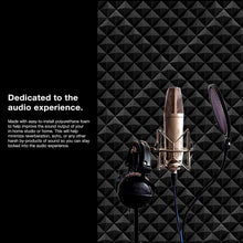 Load image into Gallery viewer, 6 Pack of Acoustic Studio Panel Foam Pyramid Wedges 2" X 12" X 12" Sound-Proofing, Sound Absorption
