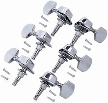 Load image into Gallery viewer, 3 Left 3 Right Semi closed Guitar String Tuning Pegs Tuners Machine Heads Set for Electric/Acoustic Guitar, Chrome
