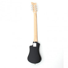 Load image into Gallery viewer, Hofner HOF-HCT-SH-DLX- BK-O Deluxe Shorty Electric Travel Guitar - Black - with Gig Bag

