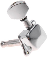 Load image into Gallery viewer, 3 Left 3 Right Semi closed Guitar String Tuning Pegs Tuners Machine Heads Set for Electric/Acoustic Guitar, Chrome
