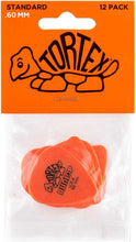 Load image into Gallery viewer, Dunlop Tortex Standard .60mm orange guitar picks 12-pack with textured surface and durable design
