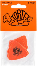 Load image into Gallery viewer, Dunlop 431P.60 Tortex Triangle, Orange 60mm, 6 Player's Pack-(6915510960322)
